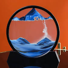 3D Moving Sand Art Lamp With Stand | Sand Lamp For Room & Home Decoration | Sandscapes Frame For Table