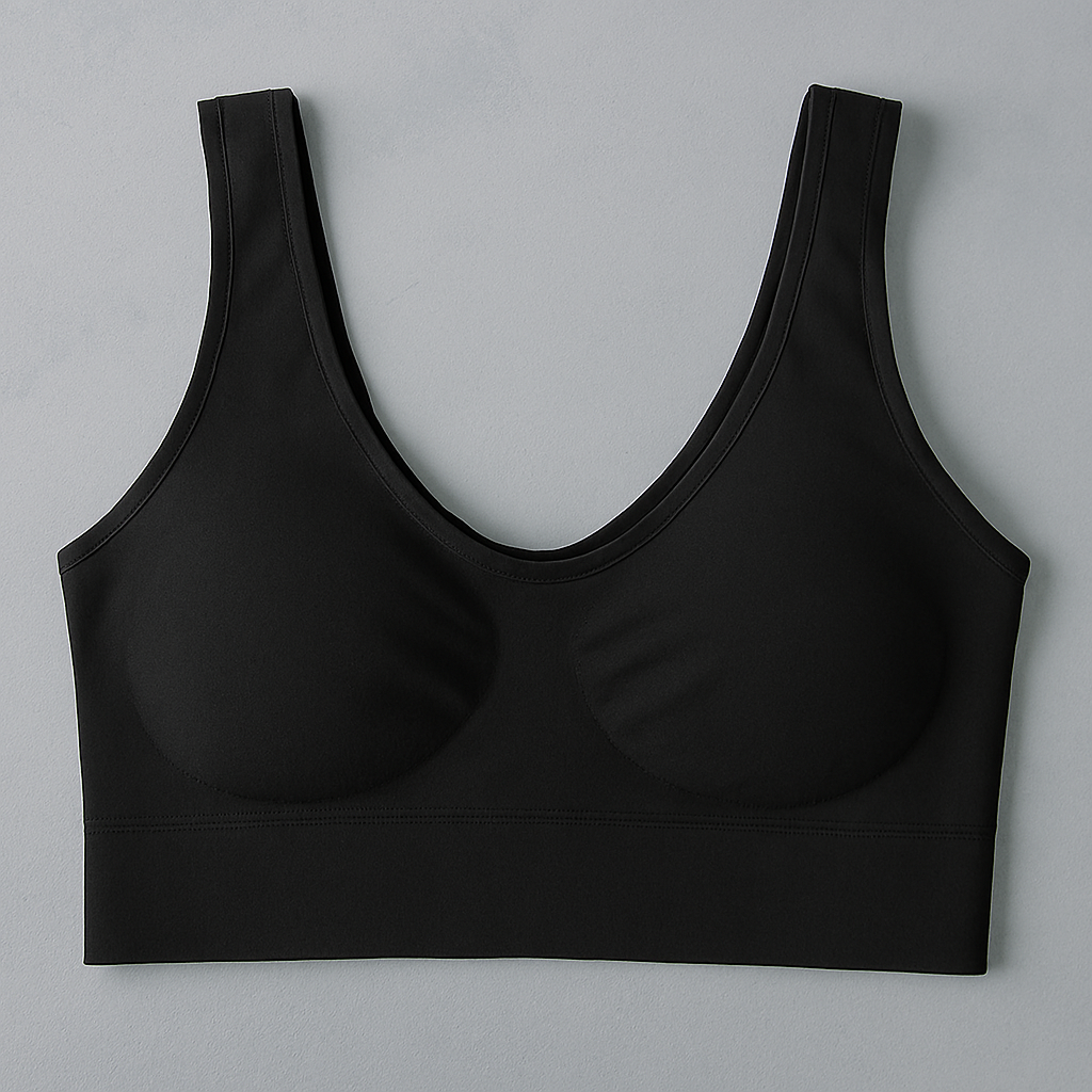 Ladies Air Bra – Soft Jersey Fabric, Plain Non-Padded Design, Comfortable & Lightweight Everyday Wear Lingerie in Black Color (Stretchable Size)