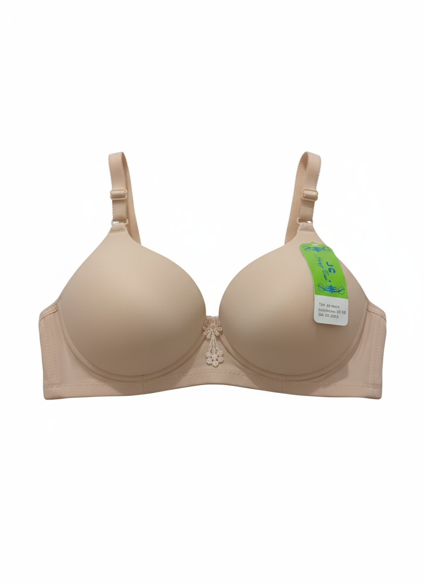 Jersey Sequins Padded Bra – Stylish, Comfortable & Lightweight Everyday Wear | Sizes 34 (Random Color)