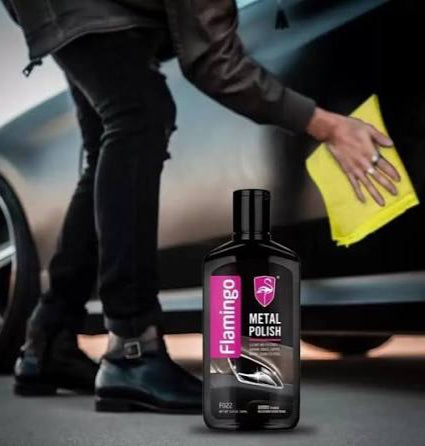 Flamingo Metal Polish 300ML – Multi-Surface Metal Cleaner & Shine Restorer for Chrome, Brass, Copper & Stainless Steel