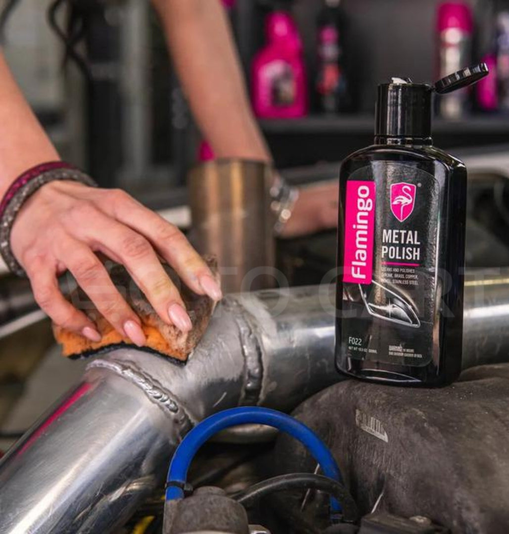 Flamingo Metal Polish 300ML – Multi-Surface Metal Cleaner & Shine Restorer for Chrome, Brass, Copper & Stainless Steel